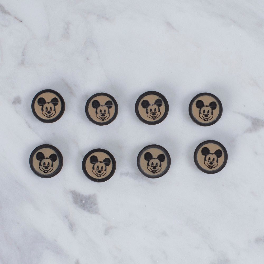 Loren Crafts 8'li Mickey Şekilli Düğme - 0021